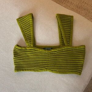 Wild Fable Olive Ribbed Crop Top